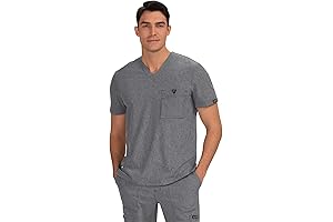 Jaanuu Men's Basics 668 Scrub Top: Epitome of Comfort and Style