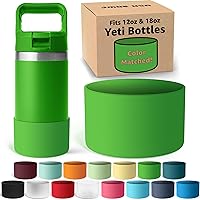 Vista 13 de Jmoe USA Bota de silicona para botella Yeti Rambler Jr de 12 y 18 onzas, funda de 0.079 in, funda antideslizante, protector para la parte inferior