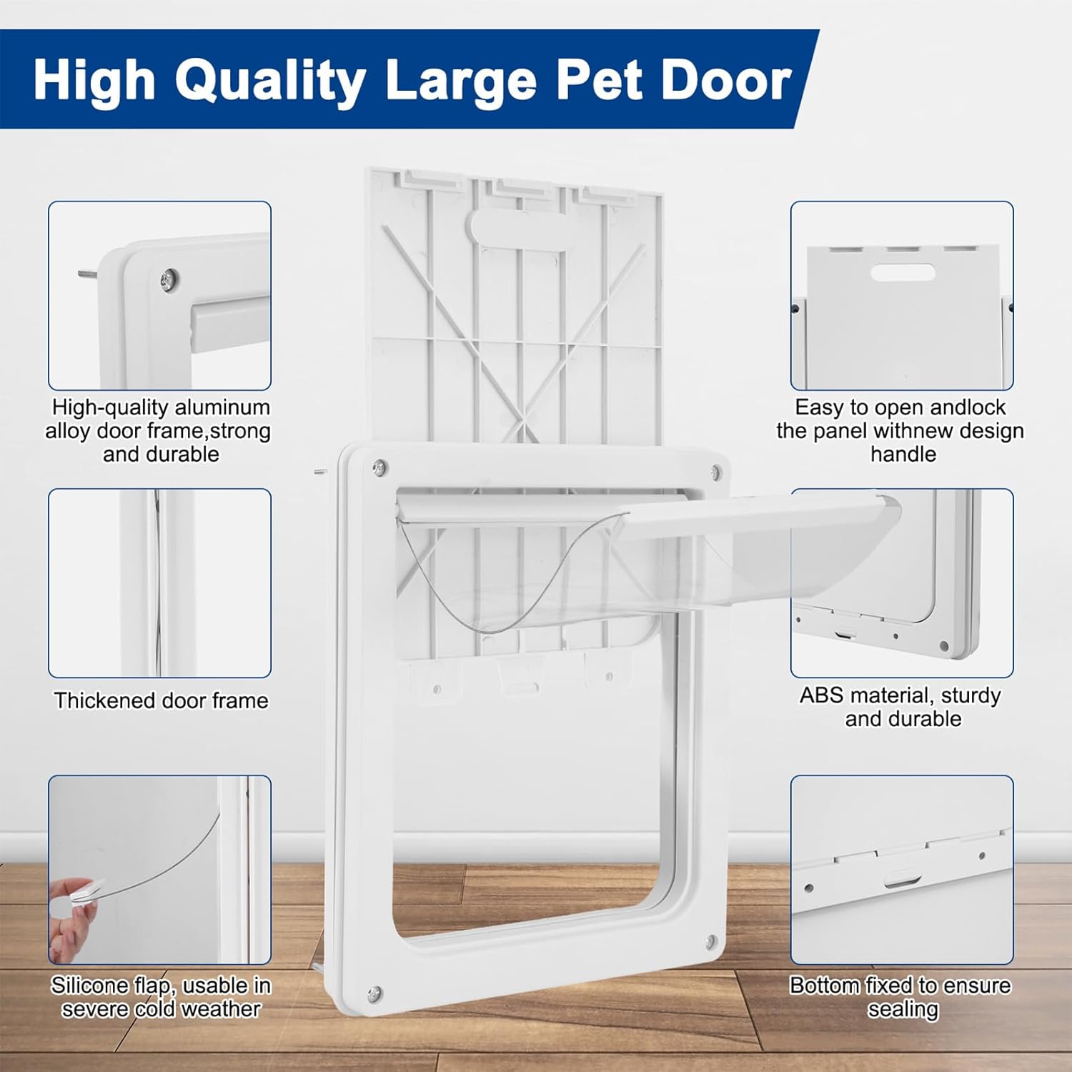 Dog Door for Wall, Weatherproof Pet Door, Tunnel Adjustable Lightweight Doors Gatesfor Small Medium Large Dogs