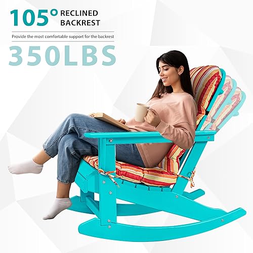 Miniatura 4 de Sundale Outdoor Mecedora Adirondack, turquesa