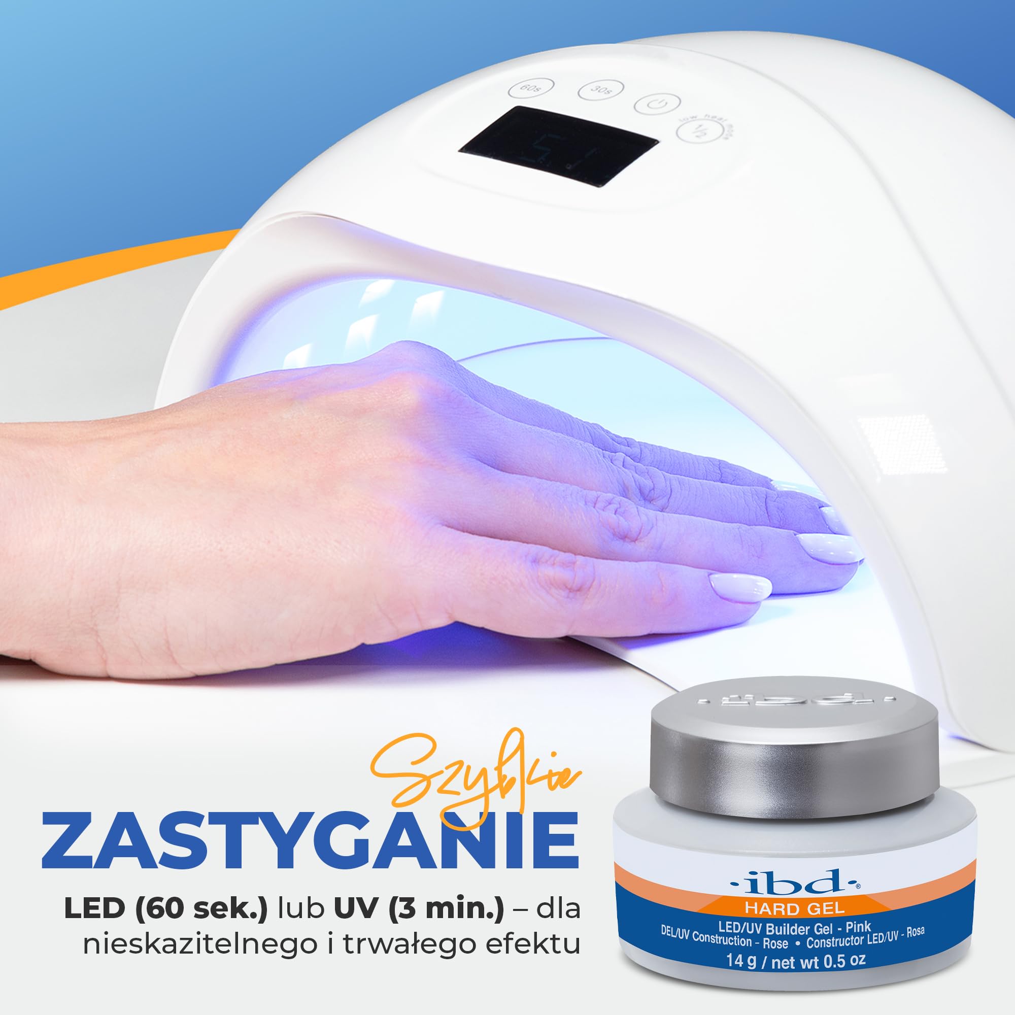 IBD Hard Gel - LED/UV Builder Gel Pink, 1 opakowanie (1 x 14 g) - MADE IN USA - Stylizacja paznokci w domu - bez wizyt i hałaśliwych salonów stylizacji paznokci