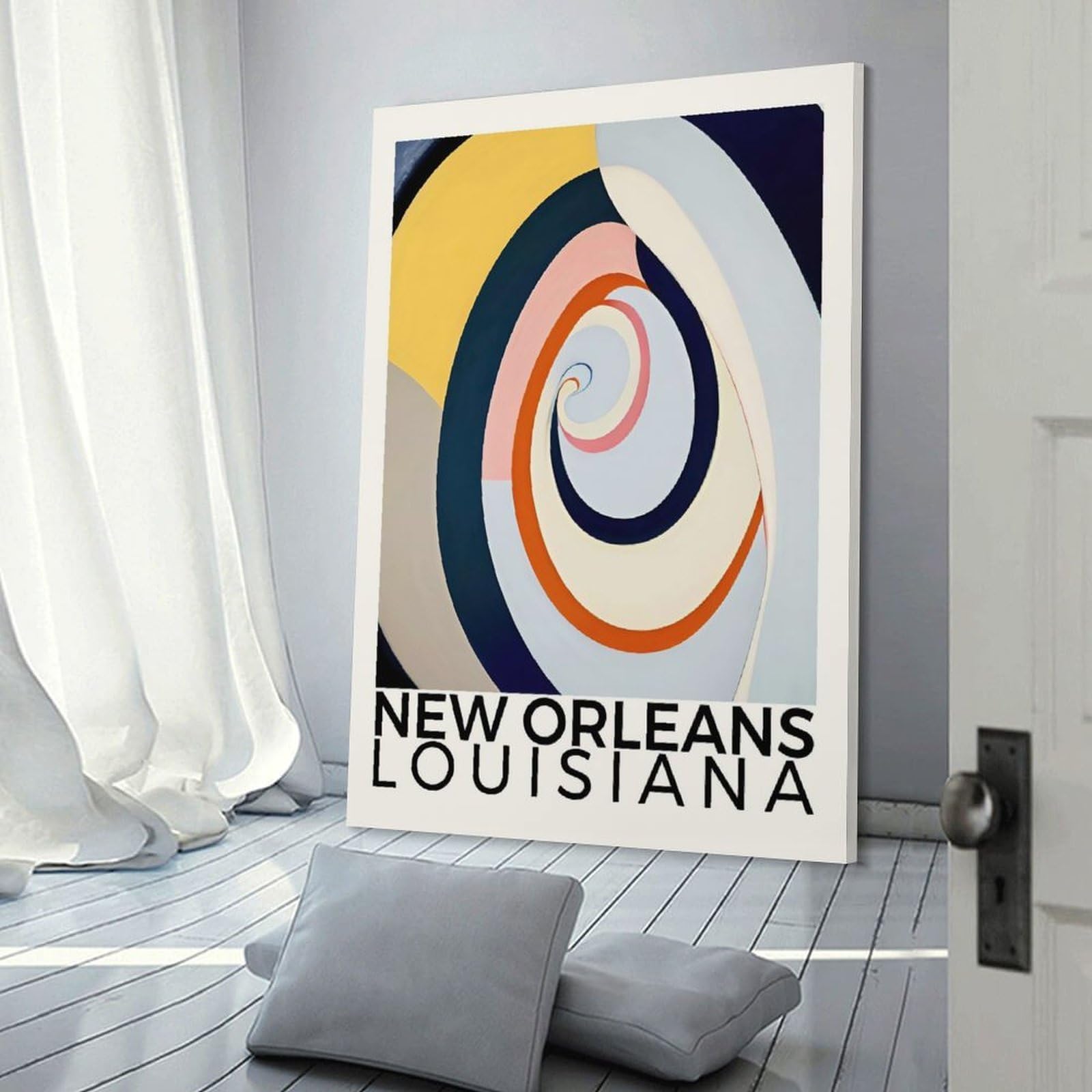 Junmoney Canvas Wall Picture New Orleans Louisiana, 08x12inch(20x30cm), for Gallery Wall Decor And Room Displays, Decorative Artwork with Flexible Styling