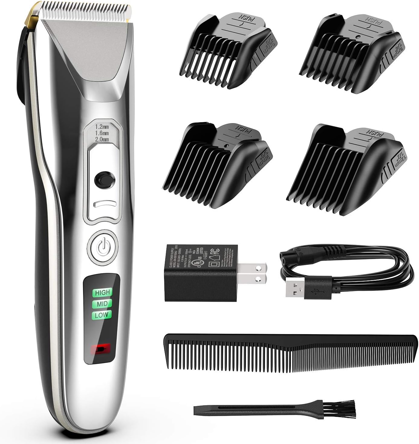 Hair Clippers for Men - Cordless Ceramic Blade Mens Hair Trimmer Beard Trimmer Hair Cutting & Grooming Kit Rechargeable