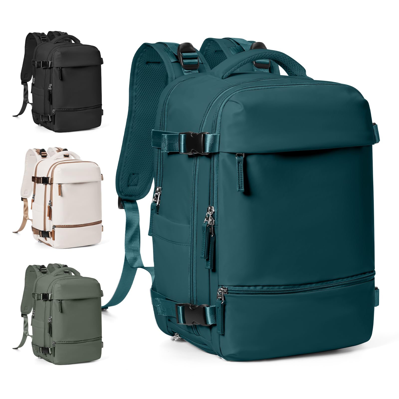 suwasp Travel Backpack Simple Durable Carry On Backpack with Shoe Compartment, Personal Item Travel Bag Flight Approved, Water Resistant Laptop