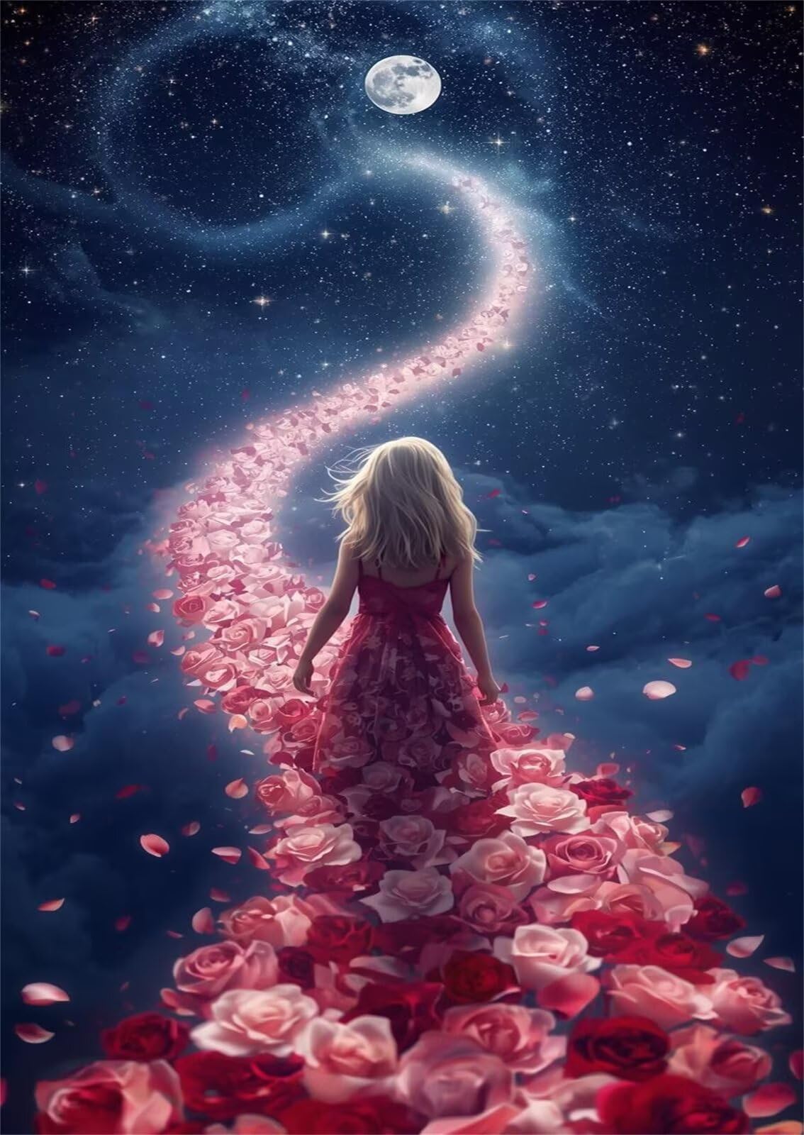 Puzzle 4000 Pezzi, Puzzle per Adulti Rosa Ragazza Luna 141x87 cm, Impossibile Difficile Puzzles Impegnativo Come Regalo e Decorazione per Pareti