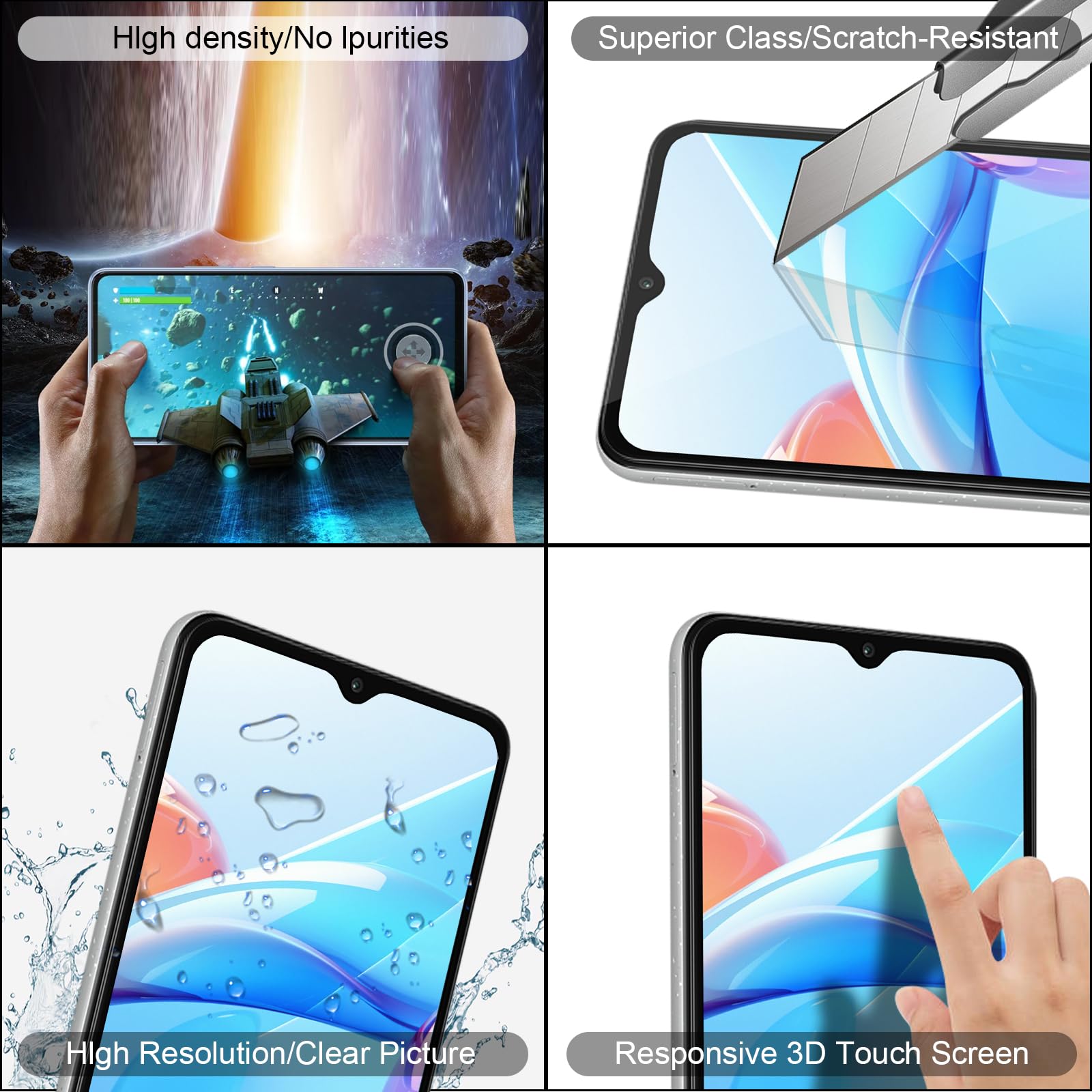 Dinow - Pantalla para Samsung Galaxy A15 4G / 5G, pantalla de repuesto para Samsung A15 LCD táctil SM-A155F SM-A155M SM-A156B SM-A156P SM-A156U digitalizador con marco (con herramienta de reparación)