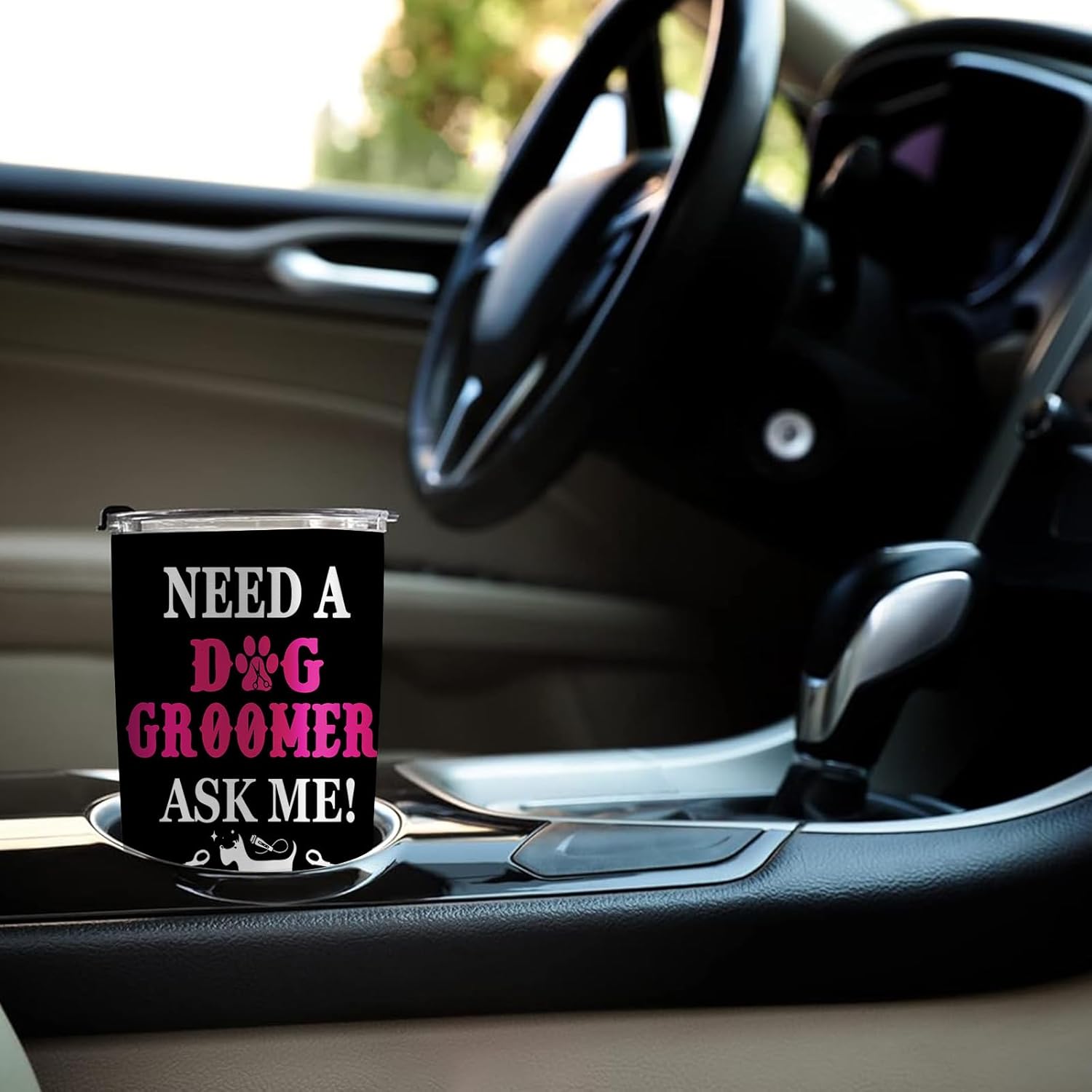 Dog Groomer Gifts, 20oz Stainless Steel Tumbler with Lid Straw - Image 6