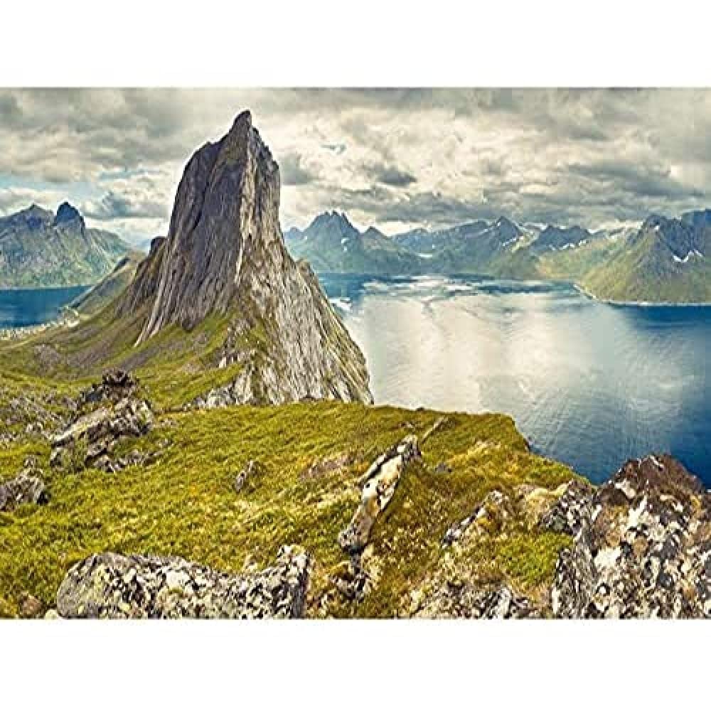 Ximonic Panorama Mountains Segla Hesten Senja Norway Photo Art Print Canvas Premium Wall Decor Poster Mural