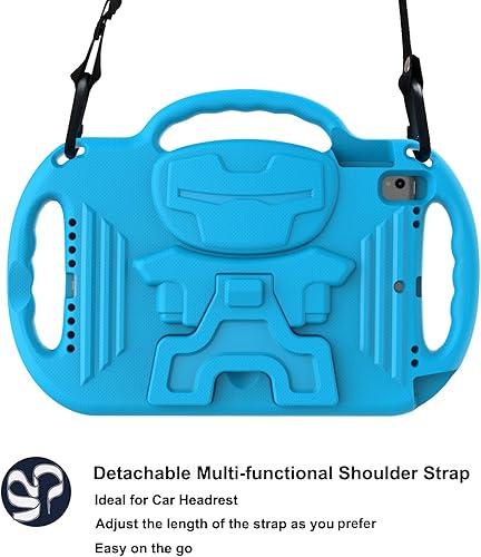 Miniatura 8 de LTROP Funda infantil para iPad de 987 generación de 10.2 pulgadas con correa para el hombro, a prueba de golpes, ligera, con soporte para niños,