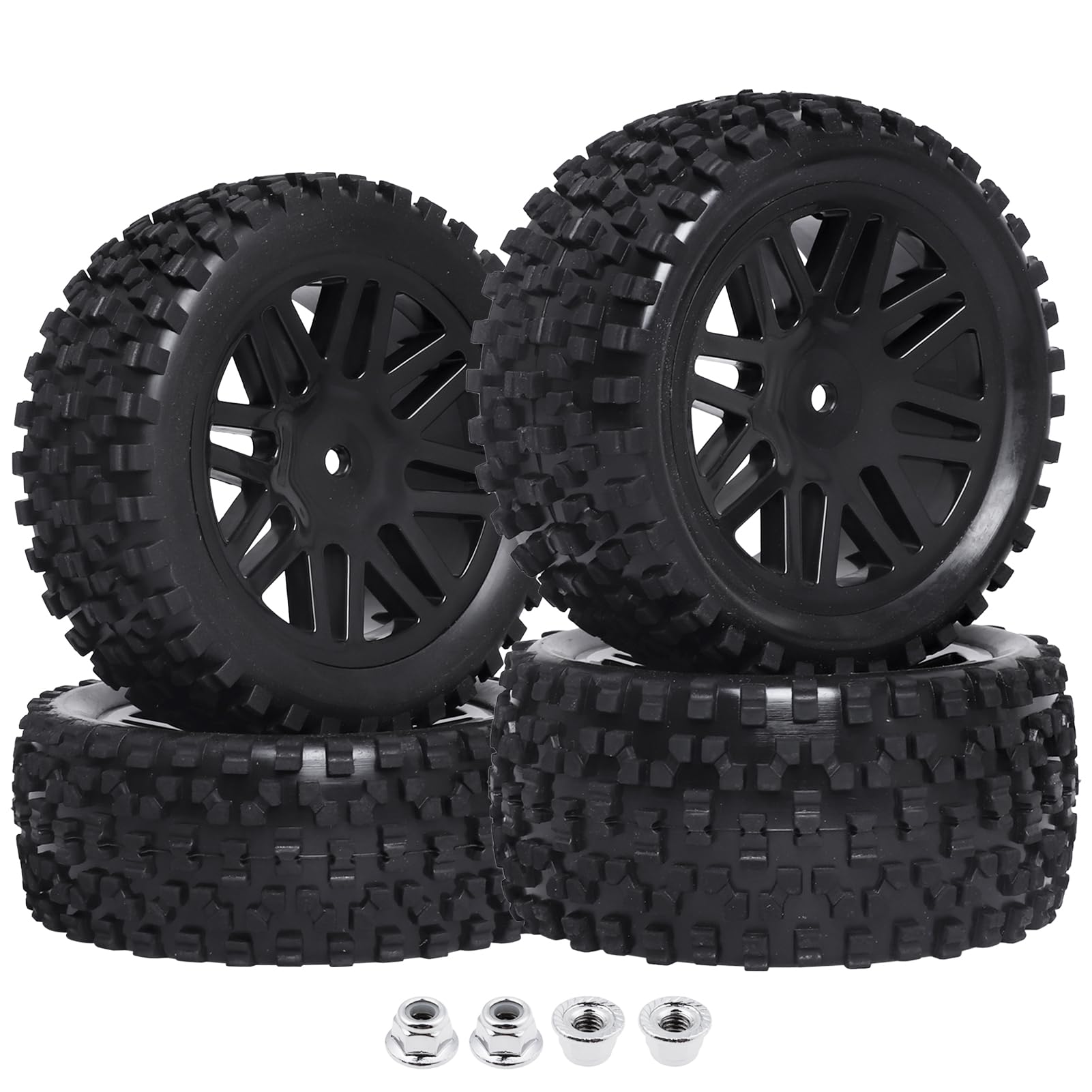 NEXGIM  D7552 Amazon.com: HobbyPark Front & Rear Wheels and Tires 12mm Hex