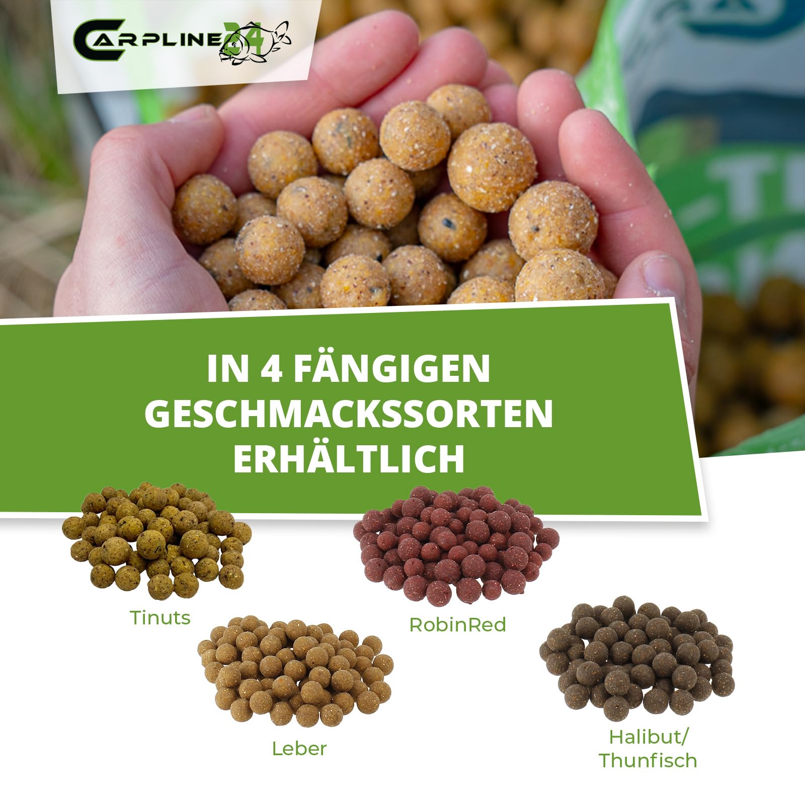 Premium Boilies Leber - 5 kg - 16 mm - Karpfenköder zum Angeln, Futterboilies zum Anfüttern von Karpfen, Carp Baits, Angelfutter mit Lockstoff