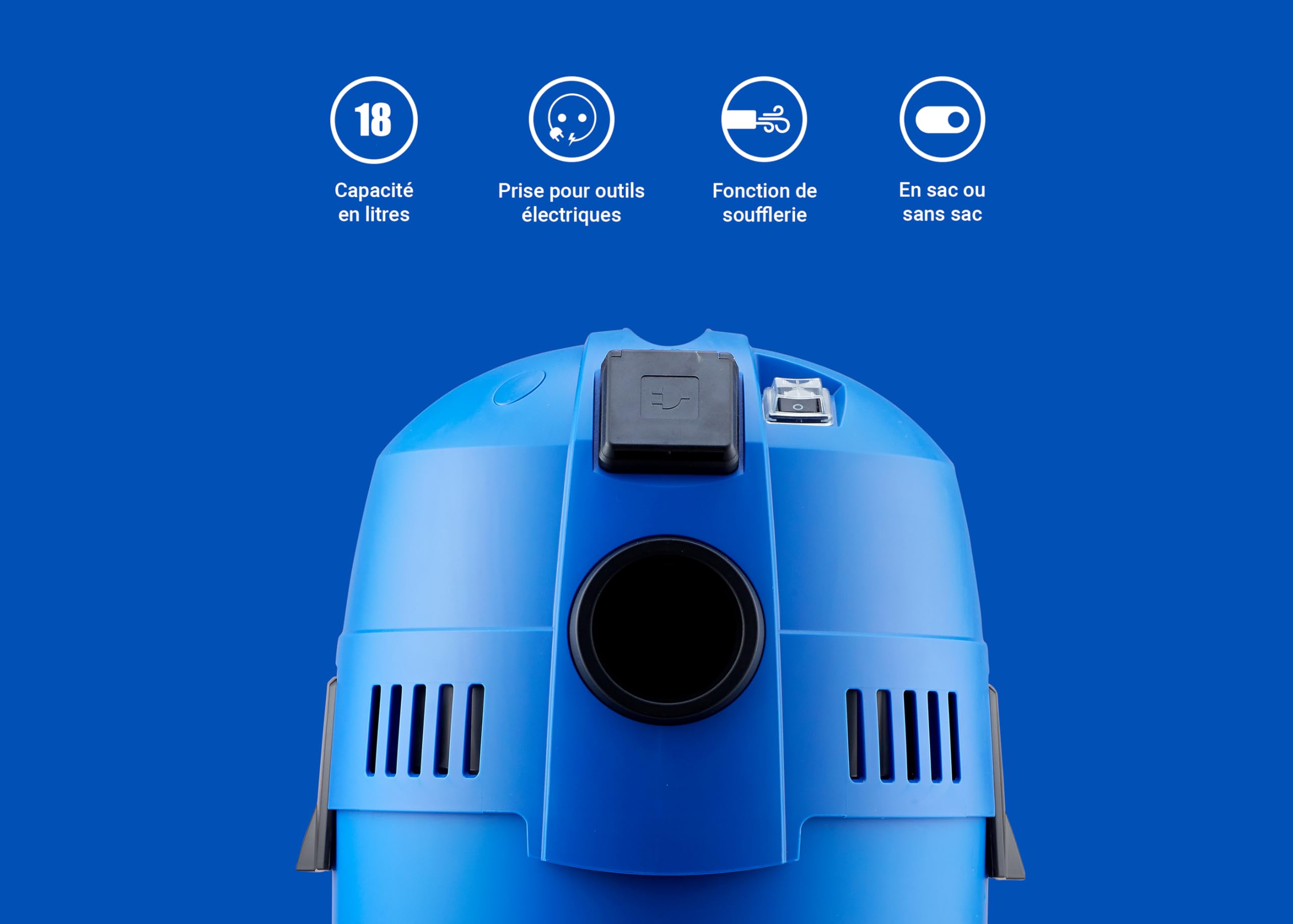 Nilfisk Buddy II 18L T Aspirateur Eau et Poussière pour la Maison, Jardin et Voiture et l'atelier - Utilisation Intérieure et Extérieure (1200 W)