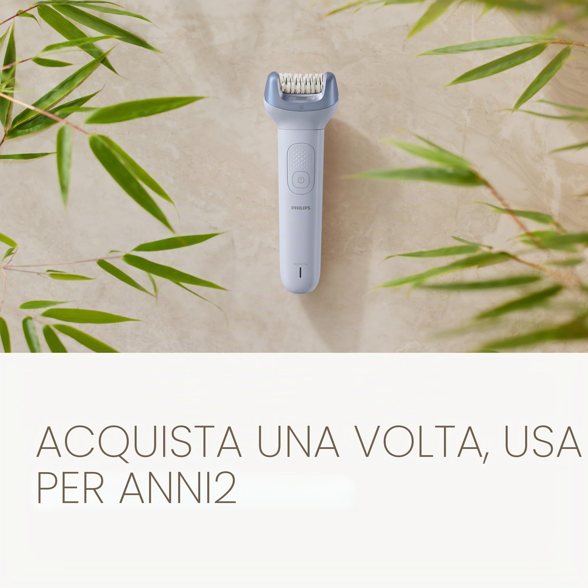 Philips Epilatore Epilatore Elettrico Senza Fili Serie 8000 - Epilatore Elettrico Wet and Dry Cordless per Gambe e Corpo, con ProGuide, 3 Accessori, 60 min Runtime, Modello BRE708/00