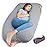 QUEEN ROSE Pregnancy Pillows, Cooling U Shaped Body Pillow for Sleeping, Maternity Pillow for Pregnant Women, with an Extra Cotton Pillowcase