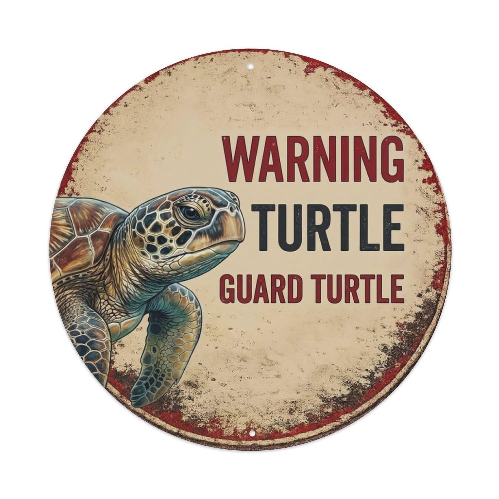 Tgrcjimh Style Metal Tin Sign Vintage Warning Turtle
