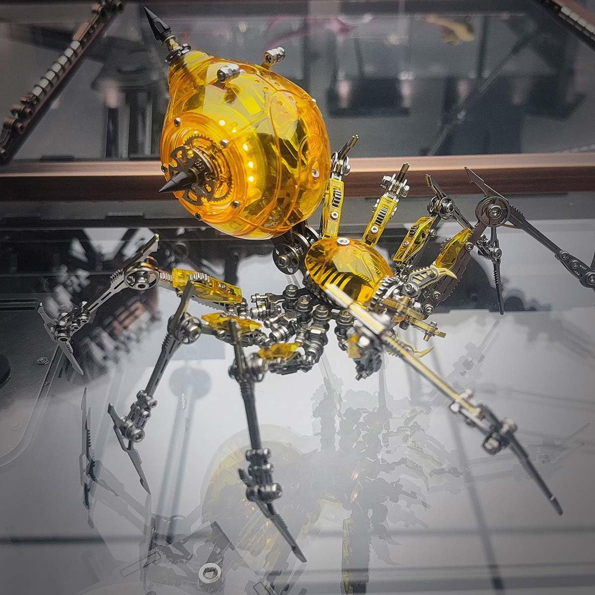 Kit di montaggio del modello di montaggio Steampunk 3D in metallo meccanico guerra ragno