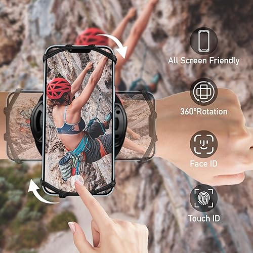 Miniatura 3 de HLOMOM - Soporte para teléfono para correr, apto para teléfono de 4.7 a 7.5 pulgadas, desmontable y girado en 360 para iPhone 14