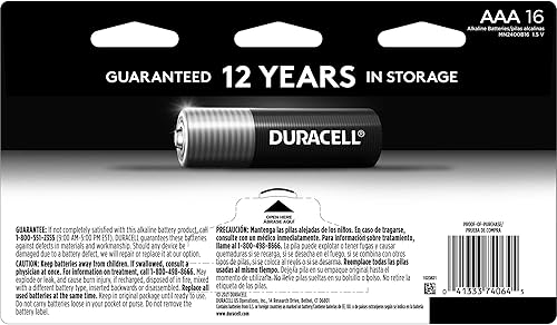 Miniatura 2 de Duracell CopperTop Pilas alcalinas AAA de larga duración pilas triple A multiusos para el hogar y el negocio 16unidades