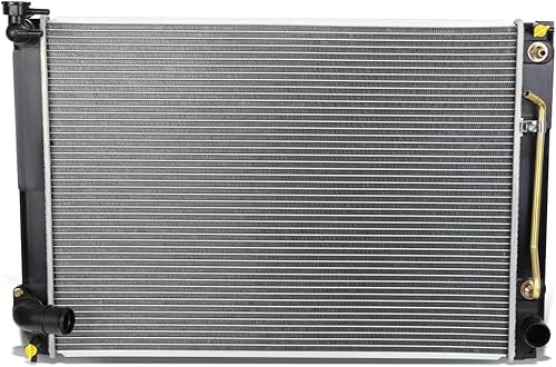 DNA Motoring CU13076 - Radiador de núcleo de aluminio de 1 hilera para enfriamiento del motor compatible con modelos Toyota Sienna AT de 07-10,