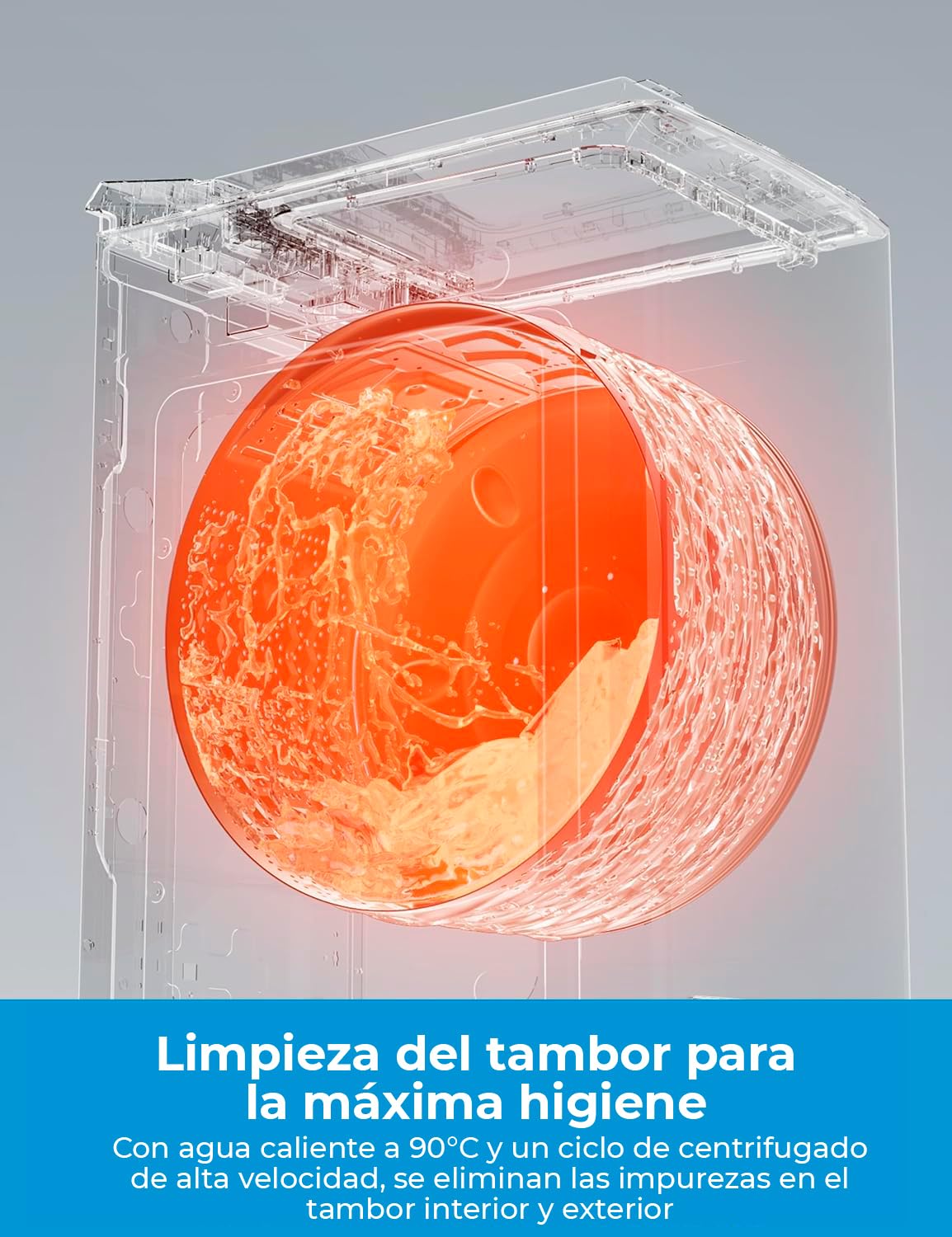 Midea Lavadora Carga Superior 7kg de 1200 RPM - Lavadoras con 15 programas y diseño ultra slim - Maquina de lavar ropa de libre instalación con Función de vapor, Lavado Rapido y Modo ECO
