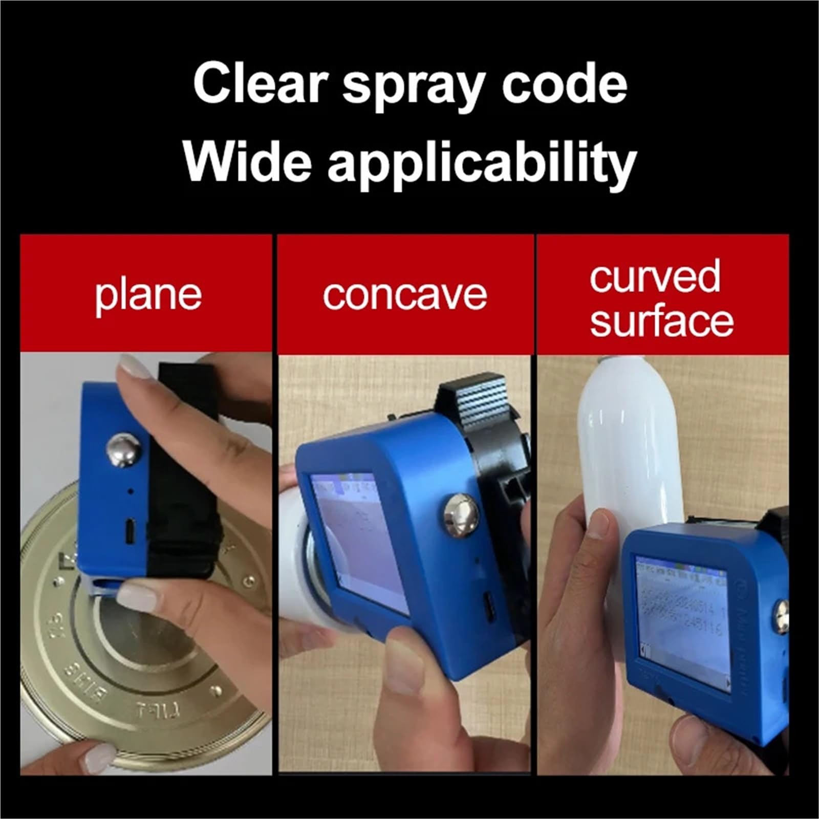 Mini Stampante Portatile Codice QR Automatico da 12,7 mm Numero di Data Etichetta Logo Stampante a Getto d'inchiostro Nera ad Asciugatura Rapida Portatile