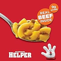 Vista 7 de Hamburger Helper Taza de macarrones para microondas con hamburguesa con queso (2 onzas, paquete de 6) sin sabores artificiales, listos en 4 minutos