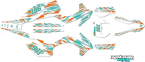 Miniatura 1 de Kalair GFX Graphics Kit for KTM 200XC-W,250XC-W,300XC-W,450XC-W AND 500XC-W (2016) Twitch Series Teal 21 Mil - Dirt pit bike sticker, dirtbike decal