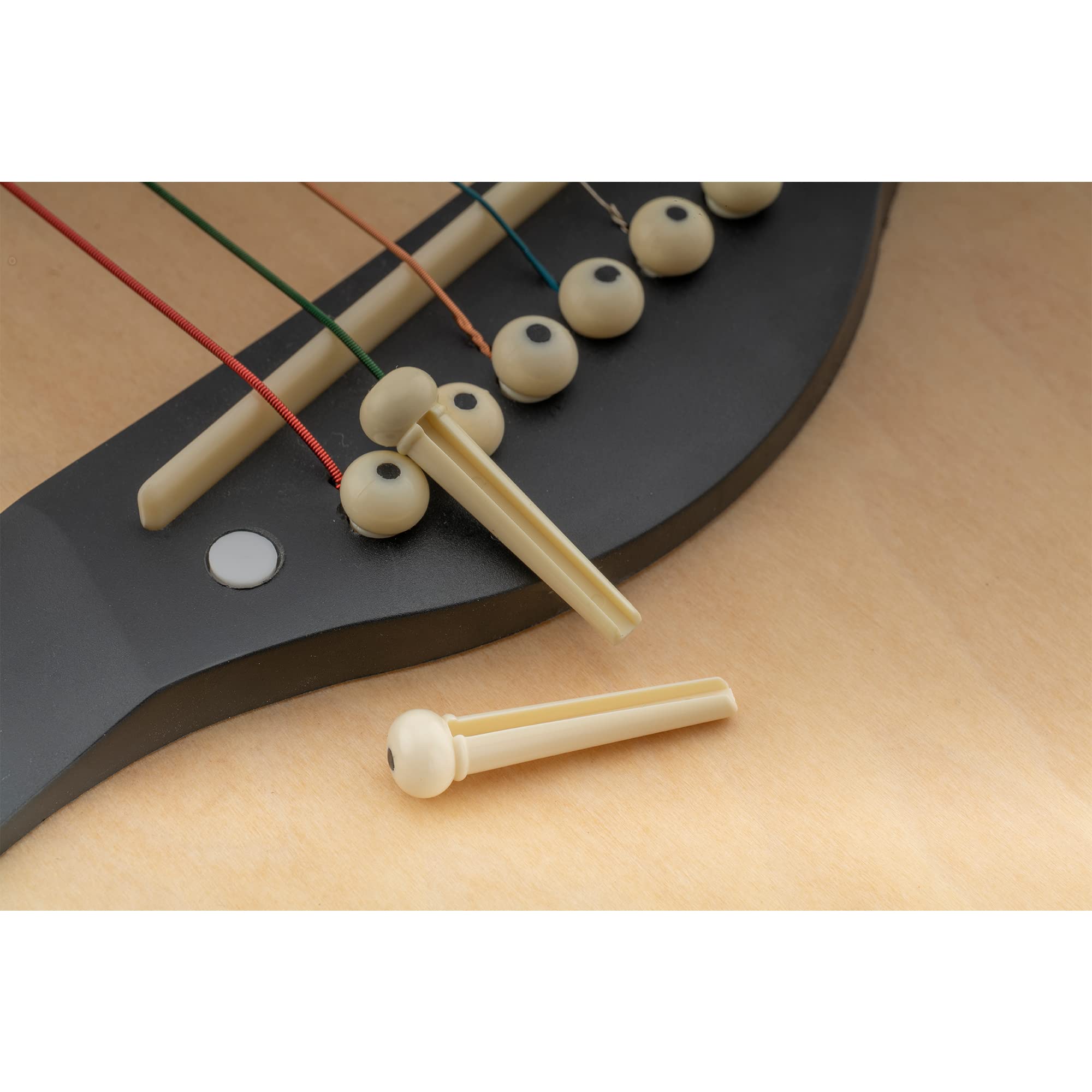 Estrattore Per Bridge Pins Chitarra Acustica | Kit Con 12 Pins Di Ricambio E Strumento Con Dado - Foto 2