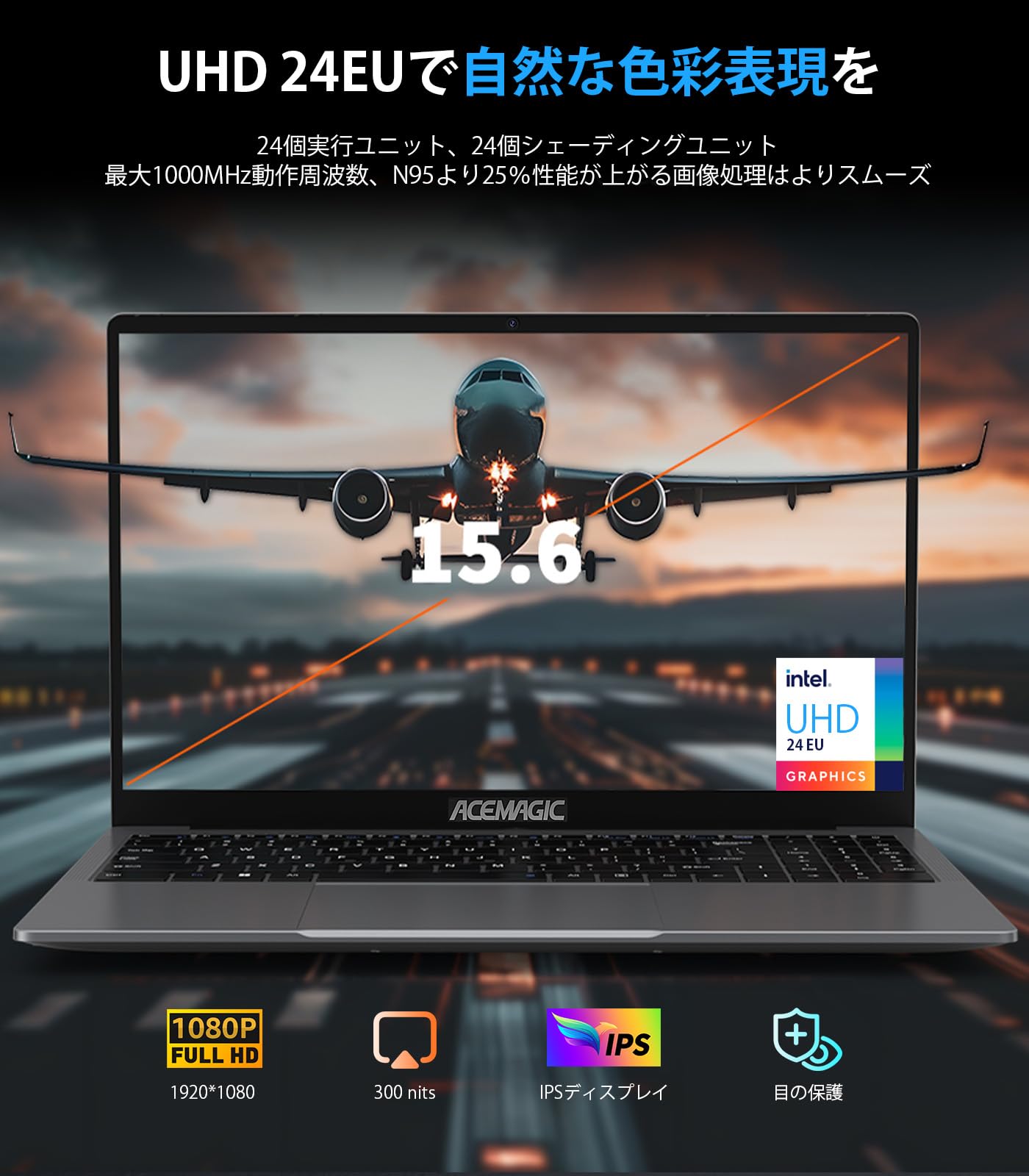 ACEMAGIC ノートパソコン 15.6インチ PC 2025新型N150 楽天市場】ACEMAGIC ノートパソコン N150 薄型ノートPC 15.6