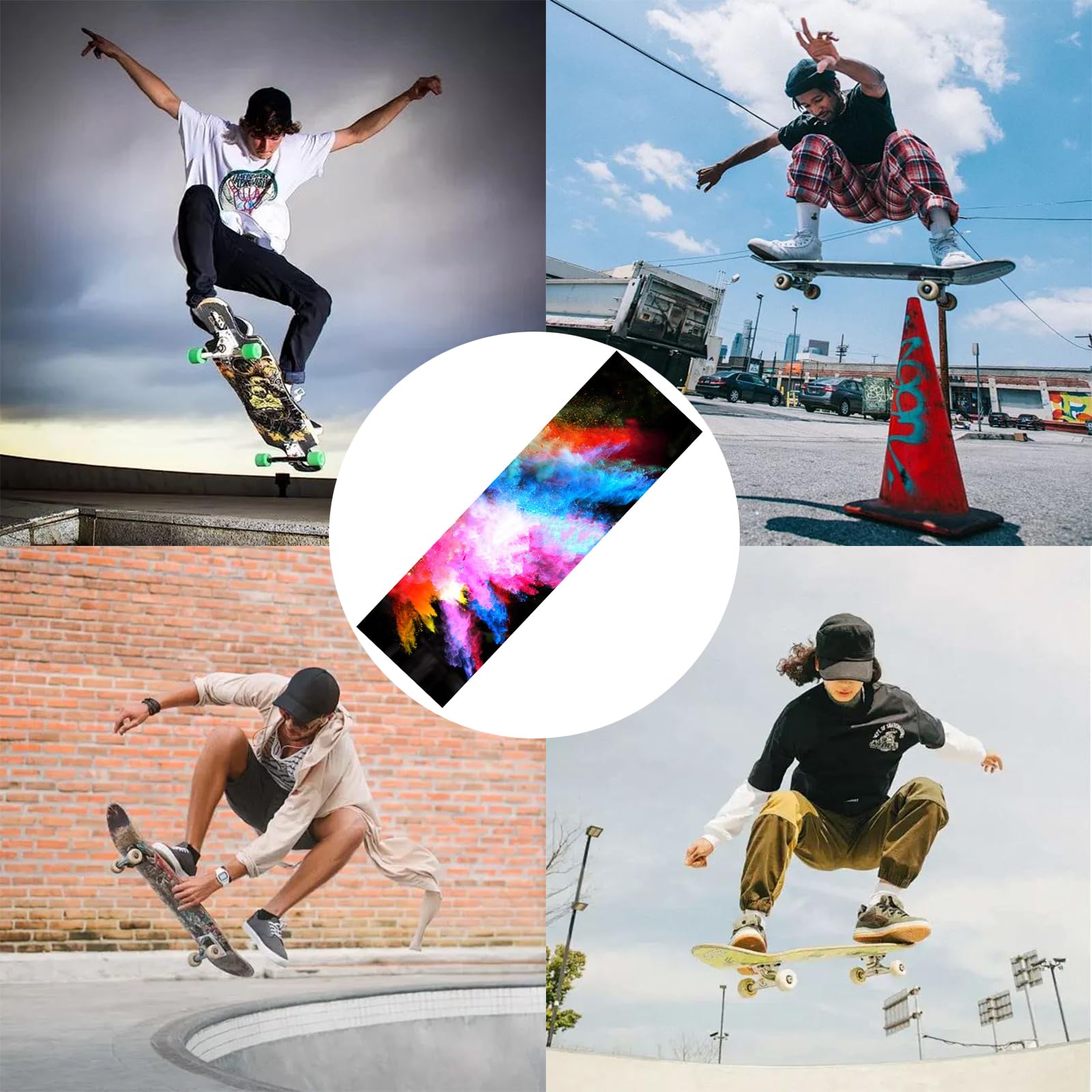 Bande antidérapante pour skateboard, papier de verre, revêtement antidérapant de qualité supérieure, haute résistance au glissement pour skateboard longboard