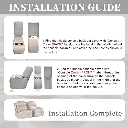 Miniatura 202 de Fundas 100% impermeables para sofá reclinable seccional, fundas para sofá reclinable en forma de L, funda para sofá seccional de esquina en forma de