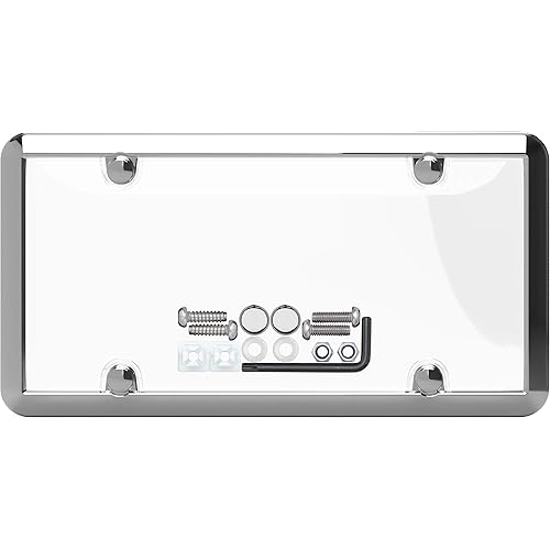 Cruiser Accessories 64310 Ultimate Tuf Metal Combo License Plate Frame/Shield, Chrome/Clear