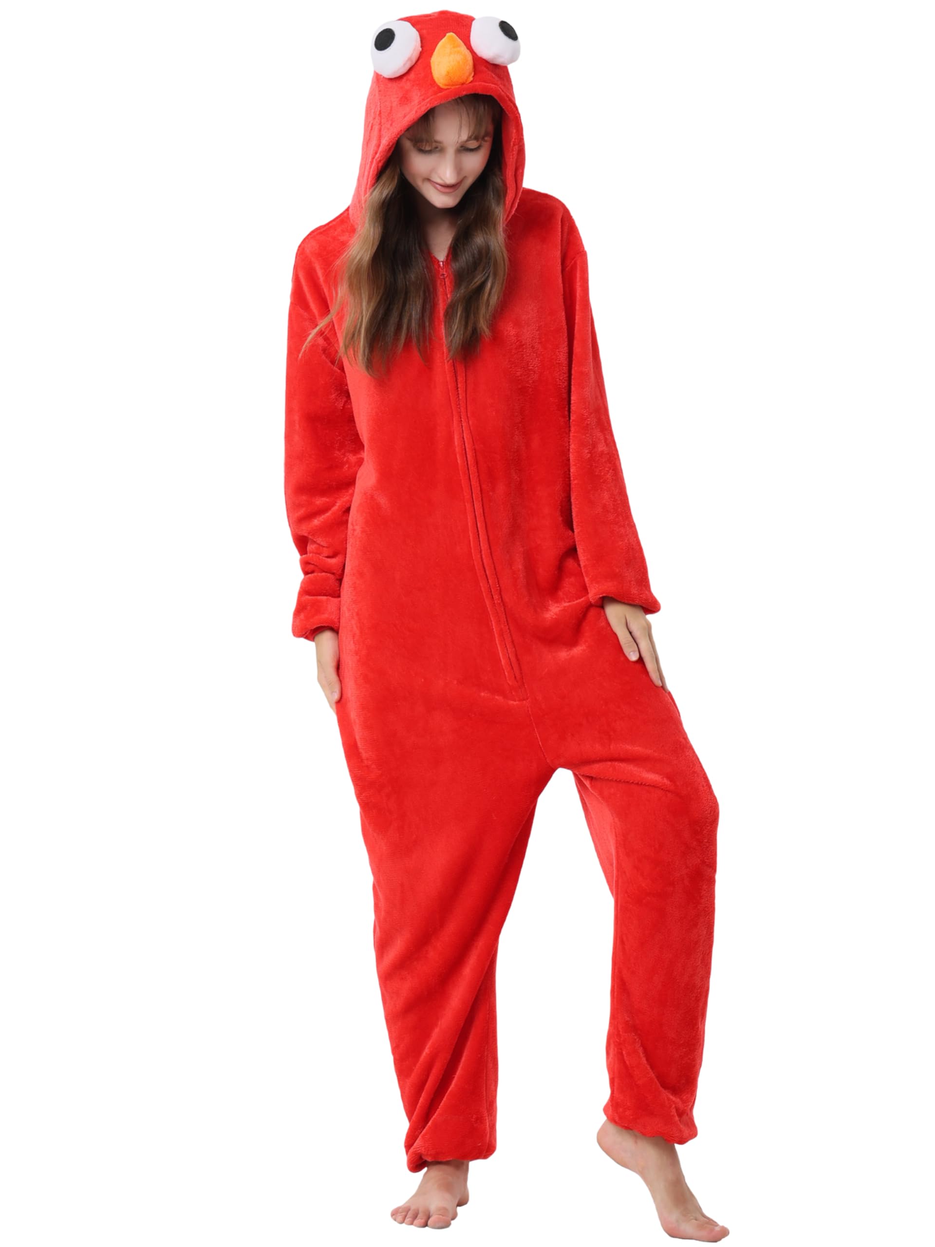 QSTYLEAdult Animal Onesie Halloween Costume,One Piece Cosplay Suit for Women and Men