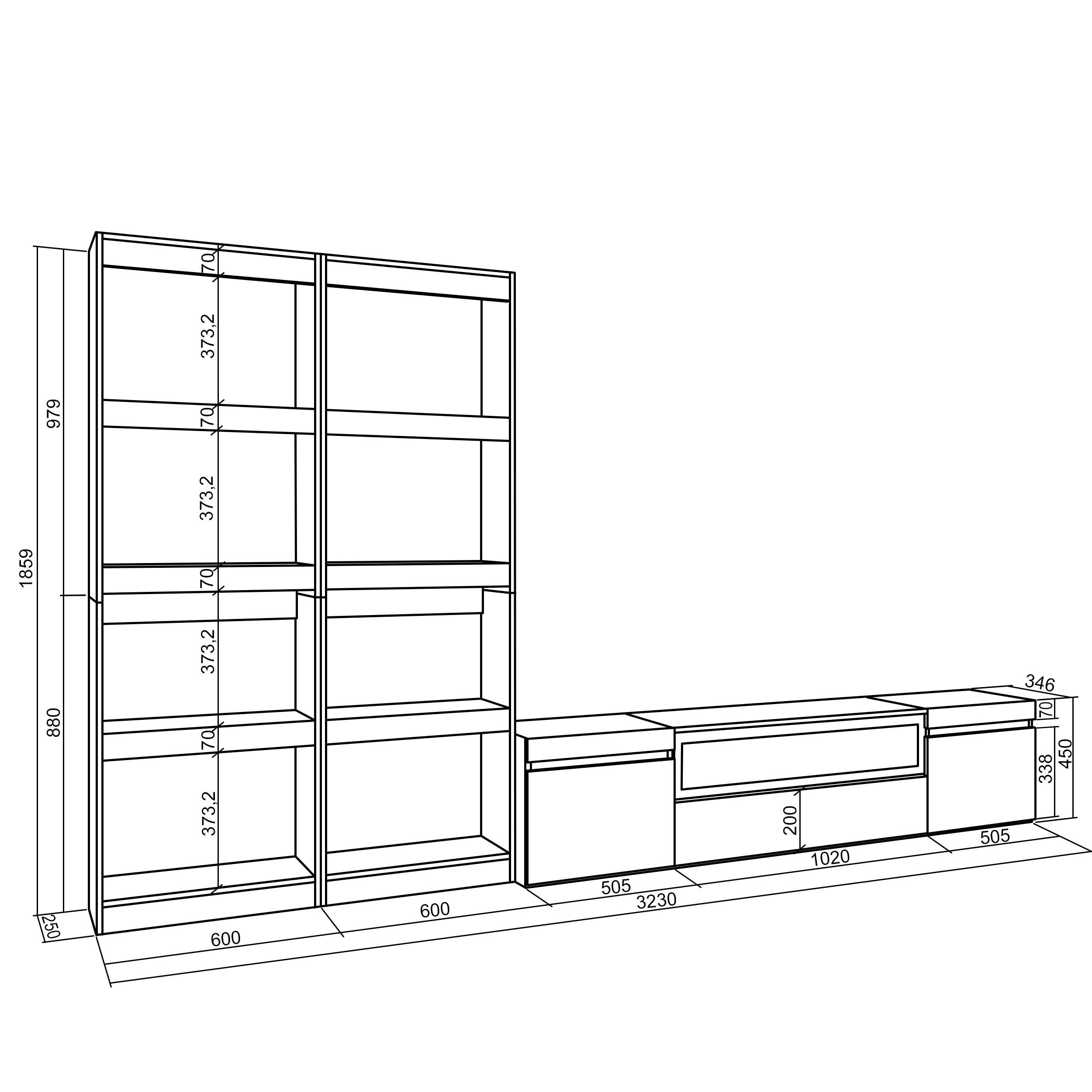 Skraut Home | Muebles de Salón para TV | Conjunto de Muebles Comedor | 320x186x35cm | para TV hasta 80" | Chimenea eléctrica | Estilo Moderno | Cemento