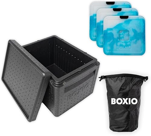 BOXIO - Cool: Cool Box for Camping without Electricity - Perfect Freezer with Different Temperature Zones Thanks to the BOXIO Ice Packs - Thermal Box for Optimal Cooling and Warming