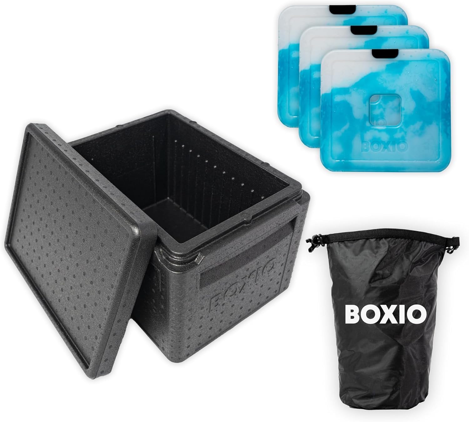 BOXIO - Cool: refrigeratore per campeggio senza elettricità – congelatore perfetto con diverse zone di temperatura grazie alle lavagne di raffreddamento BOXIO – Thermobox per raffreddamento ottimale e