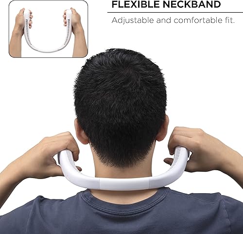 Miniatura 3 de Merkury Innovations Arcticbreeze - Ventilador de cuello personal sin aspas y recargable mini ventilador sin aspas para oficina en casa automóvil