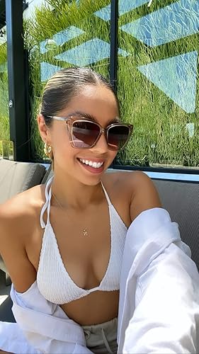 Miniatura 5 de DIFF Becky IV - Gafas de sol de ojo de gato para mujer, protección UV400, gafas de diseño de gran tamaño