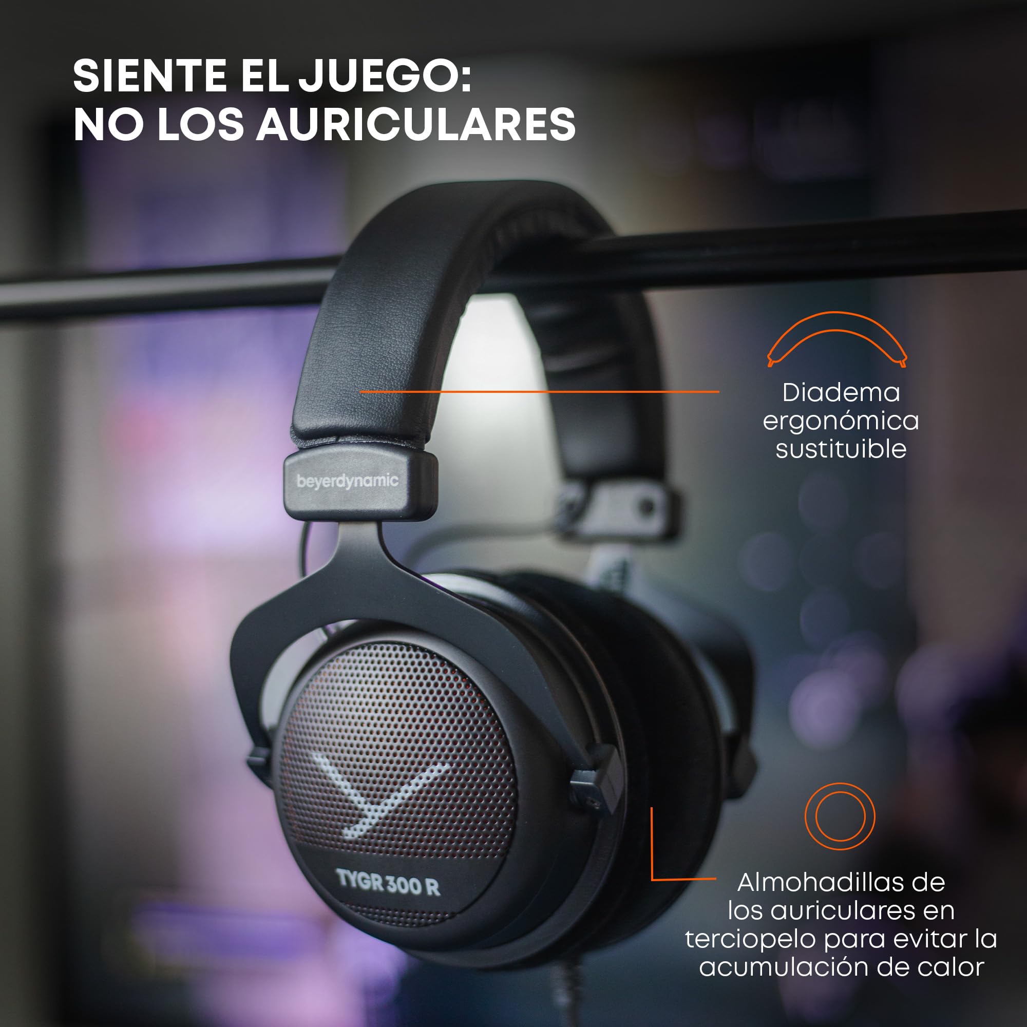 beyerdynamic TYGR 300 R Auriculares, Abiertos, Alġmbricos, Negro, Adecuado para Consola PS4, PC, Xbox, Nintendo y Mac...