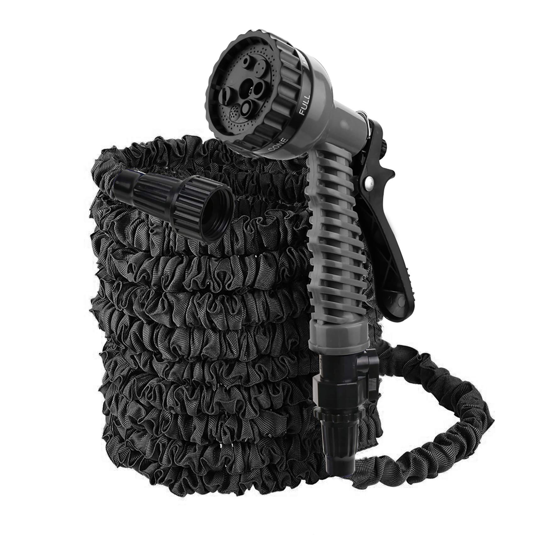 ActionEliters Garden Hose, Water Hose, 25FT Expandable Garden Water Hose, Double Latex Core - Extra Strength Fabric Protection - 8 Functions Spray Nozzle, Collapsible Hose for Flowers and Plants