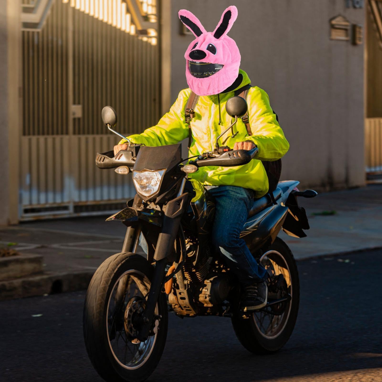 Housse de chapeau de moto en peluche – Housse de chapeau de moto, équipement d'équitation amusant | Accessoires de modification d'avertissement visuel créatif pour moto, scooter, cyclisme, trajets en