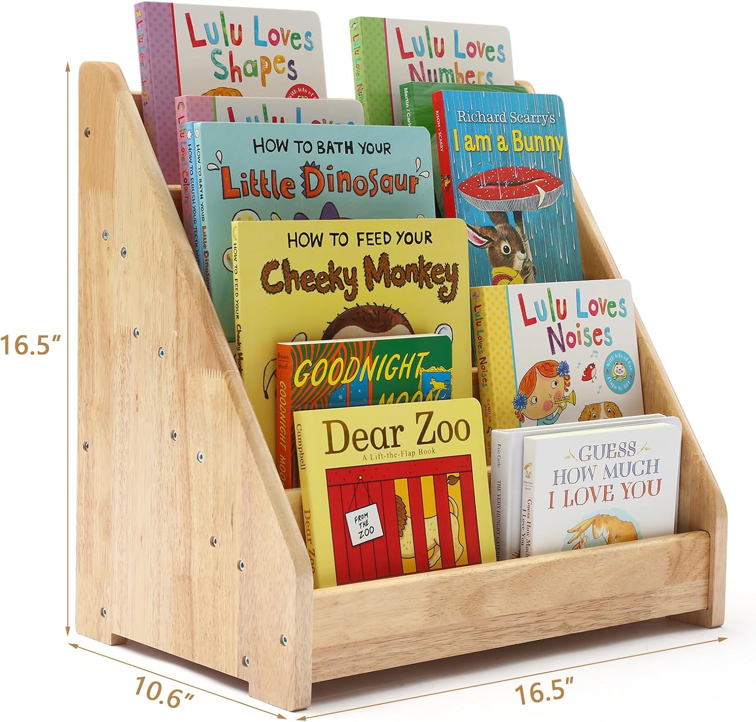 Montessori Bookshelf for Toddler 1-5 Years, Kids Wooden 5-Tier Front Facing Book Display Shelf with Chalkboard for Bedroom,Playroom,Classroom,Book Rack Organizer, Natural - Image 3