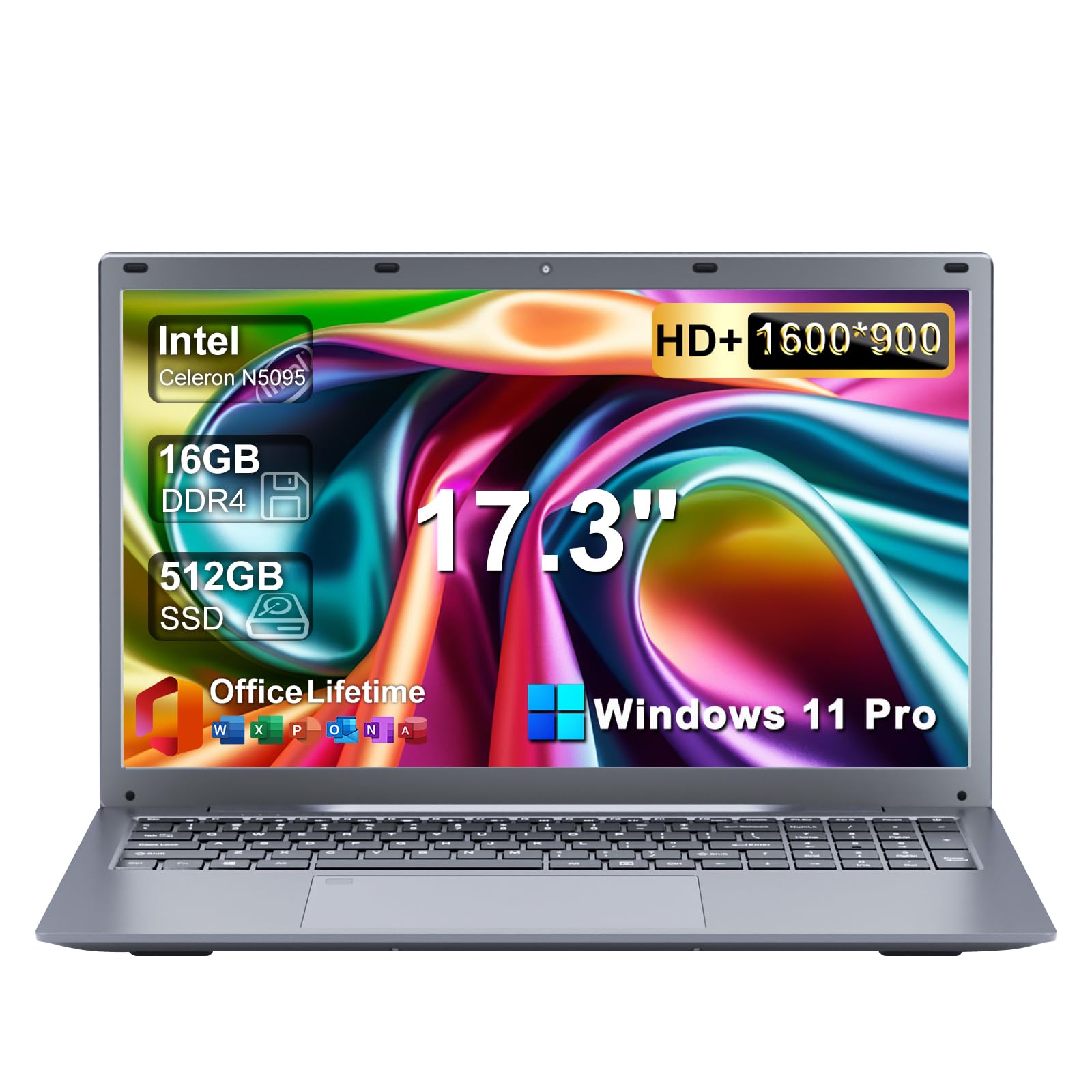 Amazon.com: 17 17.3 inch HD+ Laptop Computer, 16GB RAM 512GB SSD