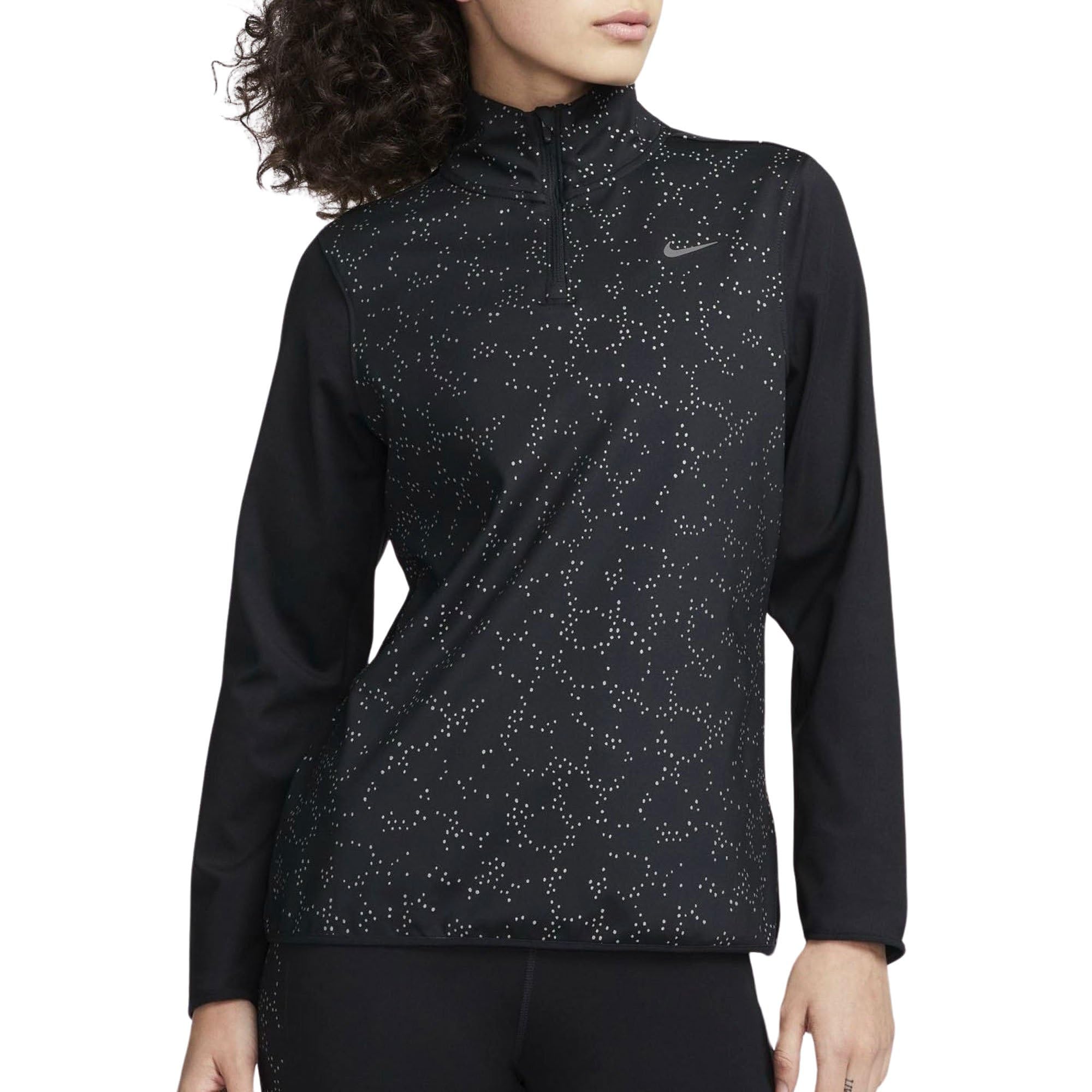 Nike Women's Black/Reflective Silv Fb4562-010 W Nk Swift Elmnt Ssnl Nvlty Leggings Size S