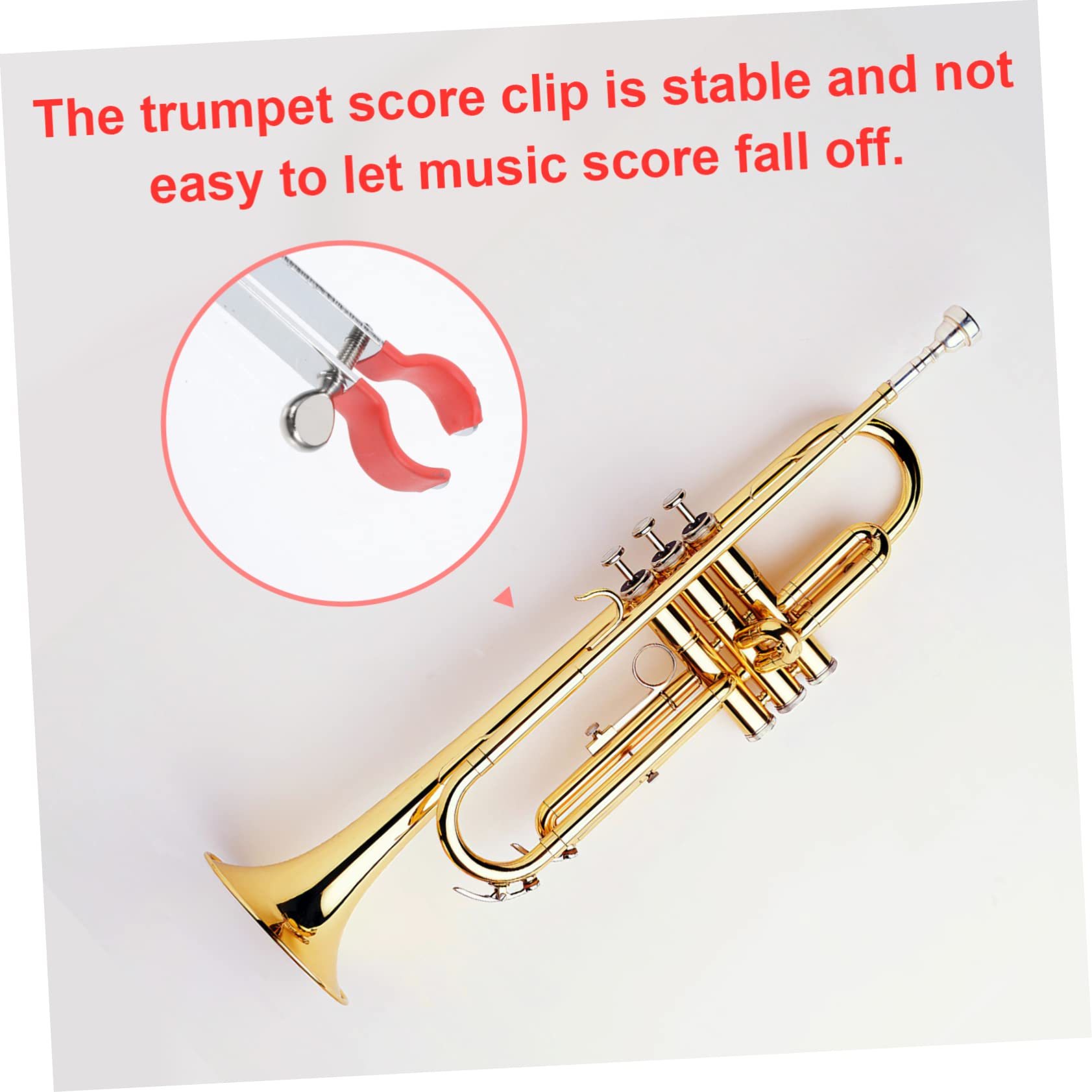 Generic Trumpet Music Note Clip Music Score Clamp Trumpet Supplies Lyre Clip for Marching Band