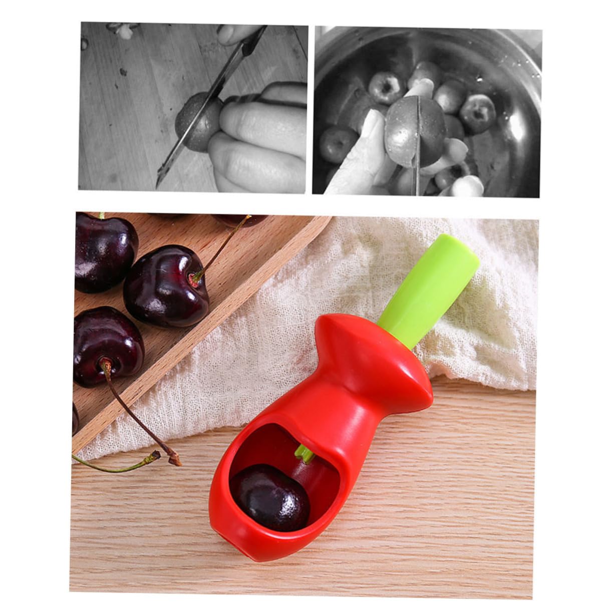 CIYODO Cherry Corer Pitter Kitchen Gadgets Cherry Extractor Fruit Core Removal Tool