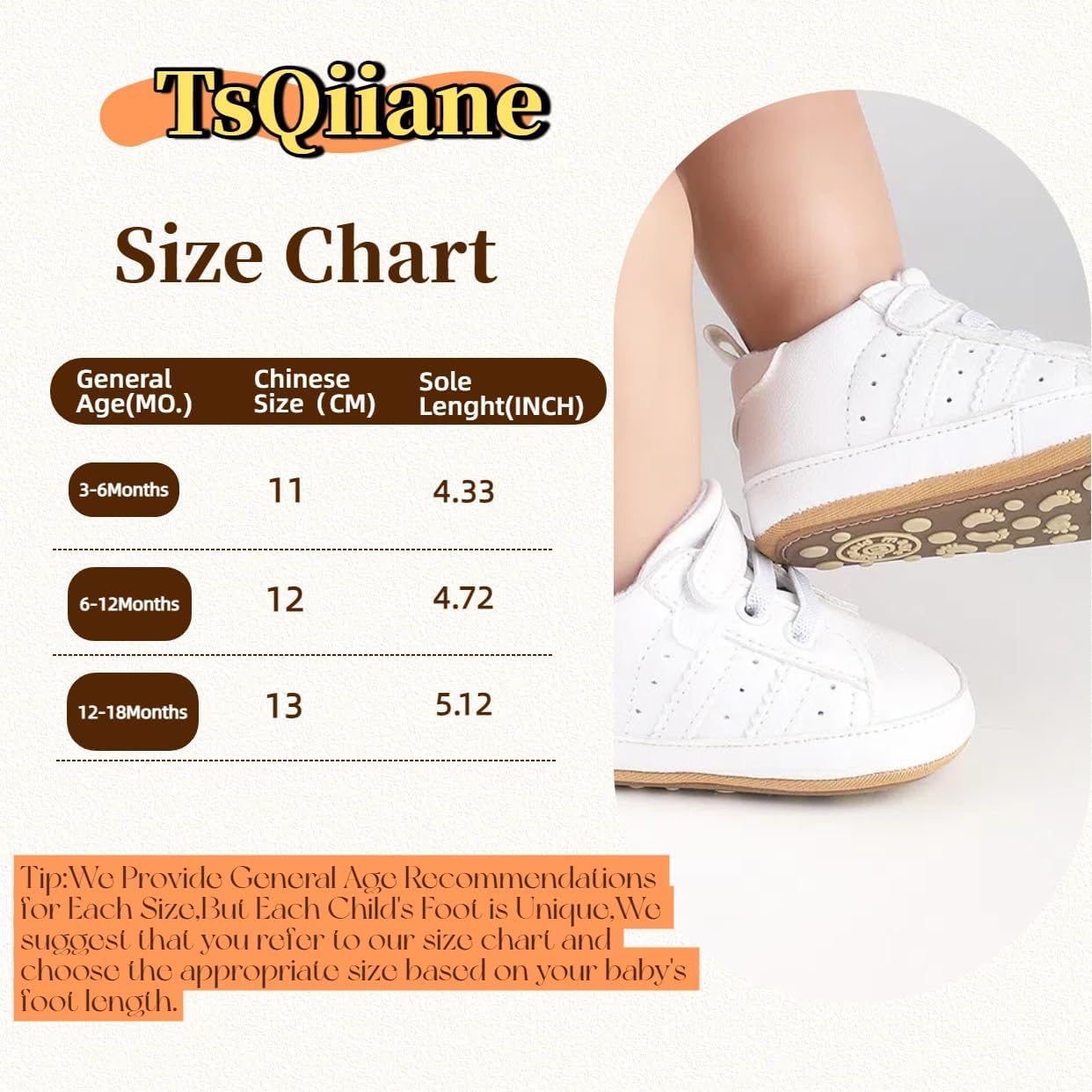 Newbron Baby Boys Girls Retro Sneakers Pu Leather Rubber Sole Walking Shoes Toddler Non-Slip First Walkers Infant Slippers Crib Shoes