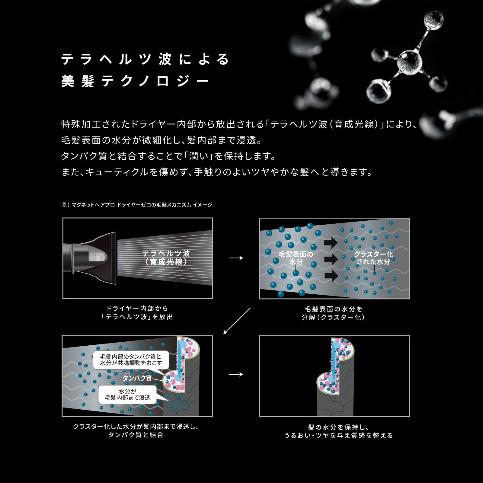 Amazon.co.jp: Holistic Cures HCD-G08CW Magnetic Hair Pro Dryer