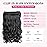REECHO 16 1-Pack 3/4 Full Head Curly Wavy Clips in on Synthetic Hair Extensions HE008 Hairpieces for Women 5 Clips 3.9 Oz per Piece - Natural Black