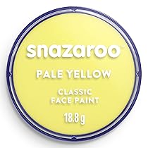 Snazaroo – Pittura Per Viso e Corpo, Trucchi da Viso per Travestimenti, per Bambini e Adulti, 18ML, Colore Giallo Chiaro